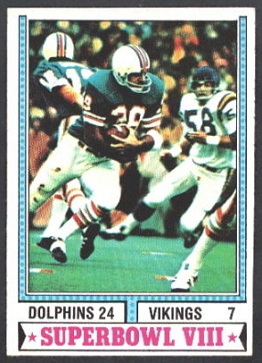 Super Bowl VIII 1974 Topps football card