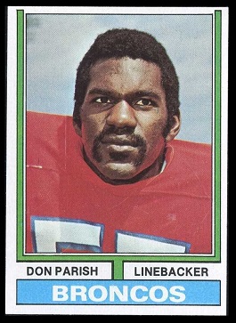 Don Parish 1974 Topps football card