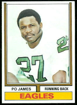 Po James 1974 Topps football card