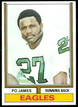 Po James 1974 Topps football card Po James 1974 Topps football card