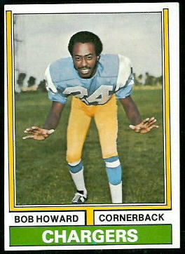 Bob Howard 1974 Topps football card