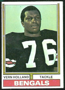 Vern Holland 1974 Topps football card