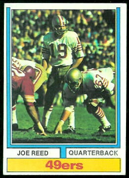 Joe Reed 1974 Topps football card