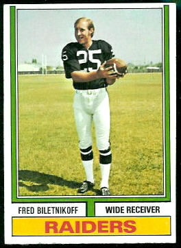 Fred Biletnikoff 1974 Topps football card