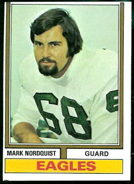 Mark Nordquist 1974 Topps football card