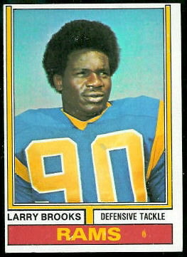 Larry Brooks 1974 Topps football card