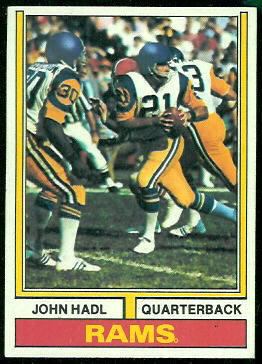John Hadl 1974 Topps football card