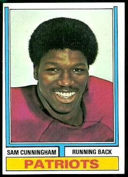 Sam Cunningham 1974 Topps football card