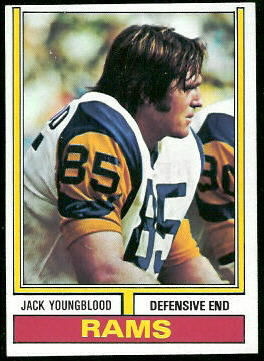 Jack Youngblood 1974 Topps football card