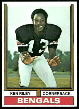 Ken Riley 1974 Topps football card