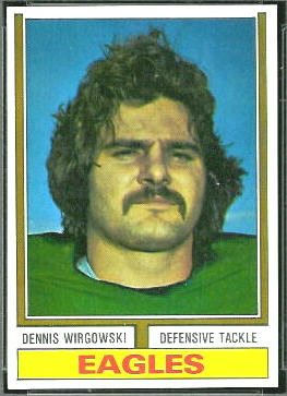 Dennis Wirgowski 1974 Topps football card