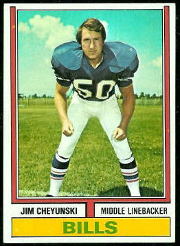 Jim Cheyunski 1974 Topps football card