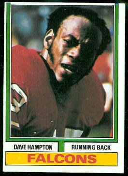 Dave Hampton 1974 Topps football card