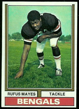 Rufus Mayes 1974 Topps football card