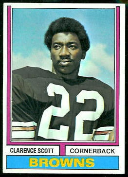 Clarence Scott 1974 Topps football card