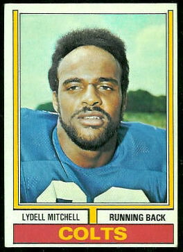 Lydell Mitchell 1974 Topps football card