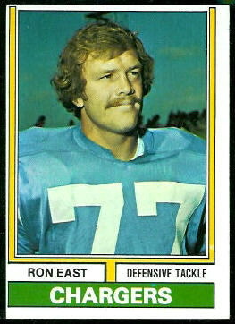 Ron East 1974 Topps football card Ron East 1974 Topps football card