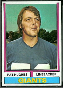 Pat Hughes 1974 Topps football card