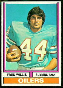 Fred Willis 1974 Topps football card