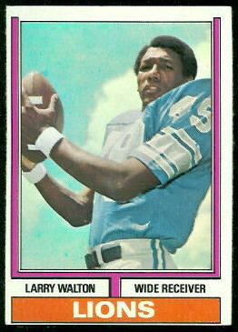 Larry Walton 1974 Topps football card