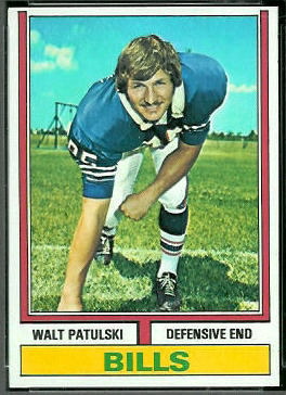 Walt Patulski 1974 Topps football card
