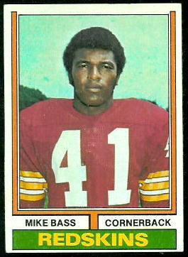 Mike Bass 1974 Topps football card