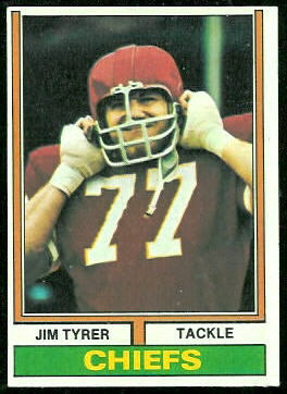 Jim Tyrer 1974 Topps football card