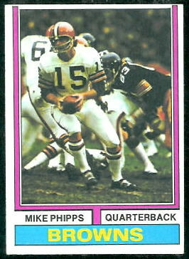 Mike Phipps 1974 Topps football card Mike Phipps 1974 Topps football card