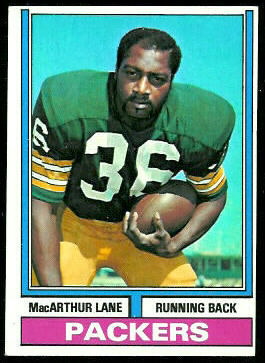 MacArthur Lane 1974 Topps football card