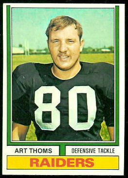 Art Thoms 1974 Topps football card