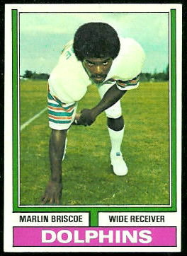 Marlin Briscoe 1974 Topps football card