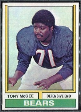 Tony McGee 1974 Topps football card