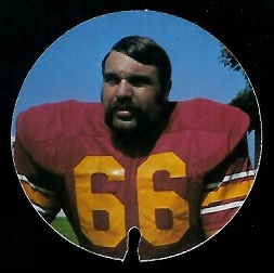 Bill Bain 1974 USC Discs football card