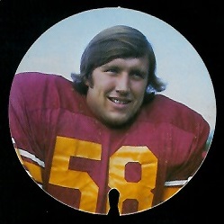 Bob McCaffrey 1974 USC Discs football card Bob McCaffrey 1974 USC Discs football card