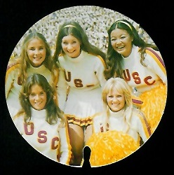 USC Song Girls 1974 USC Discs football card