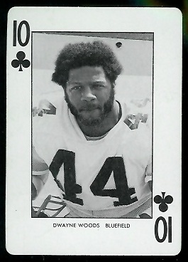 Dwayne Woods 1974 West Virginia Playing Cards football card