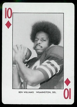 Ben Williams 1974 West Virginia Playing Cards football card