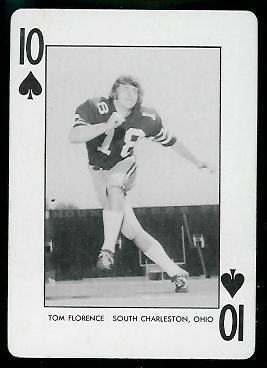 Tom Florence 1974 West Virginia Playing Cards football card