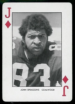 John Spraggins 1974 West Virginia Playing Cards football card