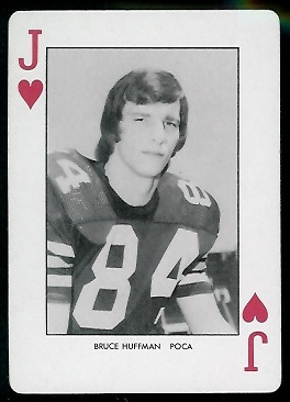 Bruce Huffman 1974 West Virginia Playing Cards football card