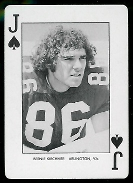 Bernie Kirchner 1974 West Virginia Playing Cards football card