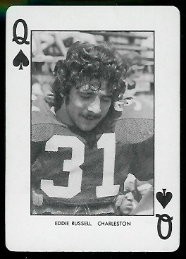 Eddie Russell 1974 West Virginia Playing Cards football card