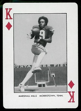 Marshall Mills 1974 West Virginia Playing Cards football card Marshall Mills 1974 West Virginia Playing Cards football card