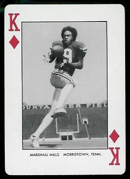 Marshall Mills 1974 West Virginia Playing Cards football card