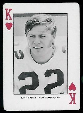 John Everly 1974 West Virginia Playing Cards football card