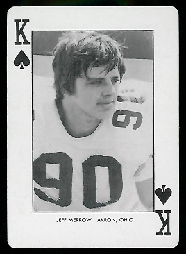 Jeff Merrow 1974 West Virginia Playing Cards football card