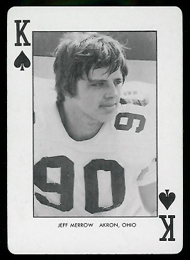 Jeff Merrow 1974 West Virginia Playing Cards football card Jeff Merrow 1974 West Virginia Playing Cards football card