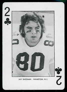 Jay Sheehan 1974 West Virginia Playing Cards football card Jay Sheehan 1974 West Virginia Playing Cards football card