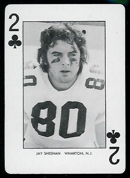 Jay Sheehan 1974 West Virginia Playing Cards football card