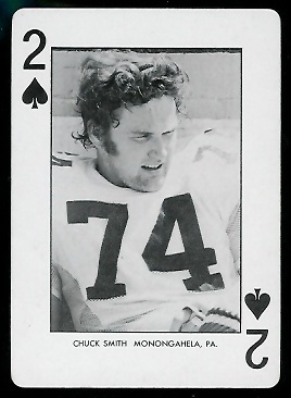 Chuck Smith 1974 West Virginia Playing Cards football card